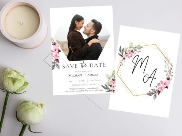Download Floral Photo Save the Date Card Template - Save the date Collection