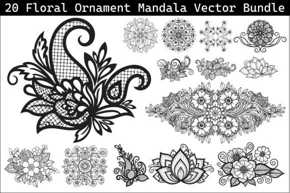 Download Floral Ornament Mandala Vector Bundle - Vector Collection