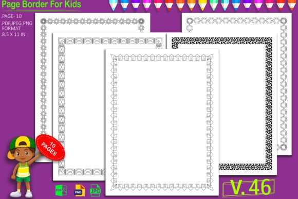 Download Vector Printable Frame Pages for Child - Vector Collection