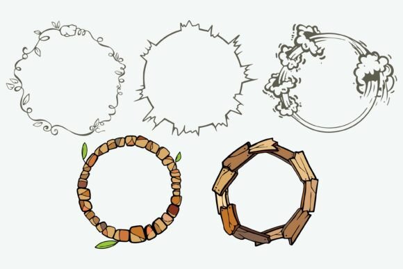 Download VECTOR COMIC NATURE FRAME BORDER PACK - Vector Collection
