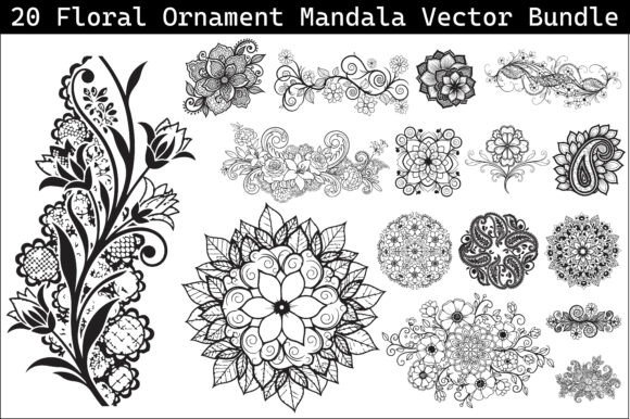 Download Floral Ornament Mandala Vector Bundle - Vector Collection