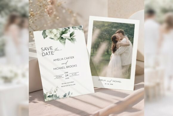 Download Eucalyptus Save the Date Bd014 - Save the date Collection