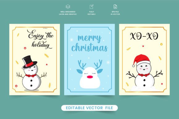 Download Xmas Greeting Card Collection Vector - Vector Collection