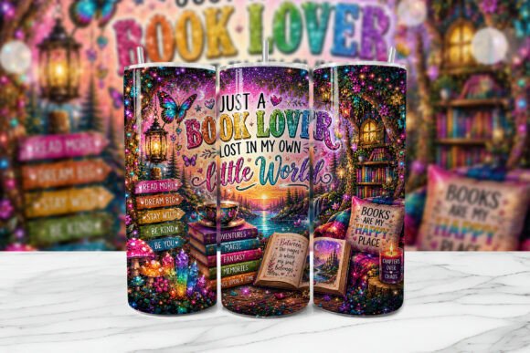 Download Book Lover Lost in World Tumbler Wrap - Tumbler wrap Collection