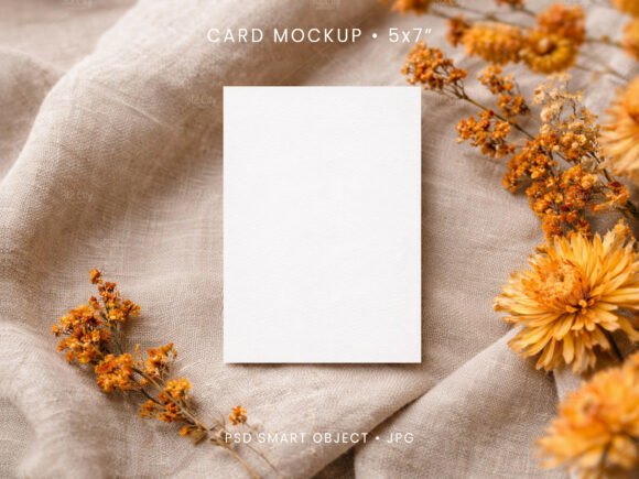 Download 5x7 Greeting Card Mockup PSD JPG - 5x7 greeting card Collection