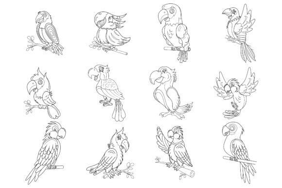 Download Parrot Digital Stamp Set-2. - Digital stamp set Collection