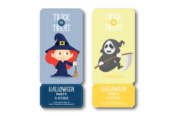 Download Halloween Invitation Yellow Blue Vectors - Vector Collection