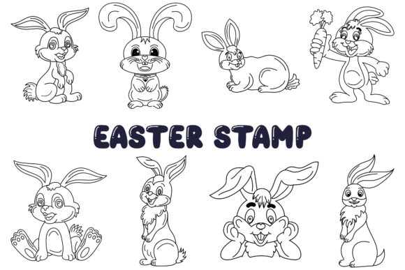 Download Easter Clip Art Digital Stamp Set 4. - Digital stamp set Collection