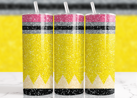 Download Glitter Pencil Teacher Tumbler Wrap - Tumbler wrap Collection