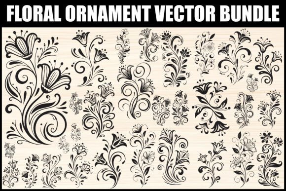 Download Floral Ornament Vector Bundle - Vector Collection