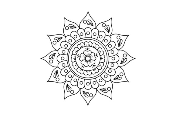 Download Mandala Sketch Vector Floral Outline Art - Vector Collection