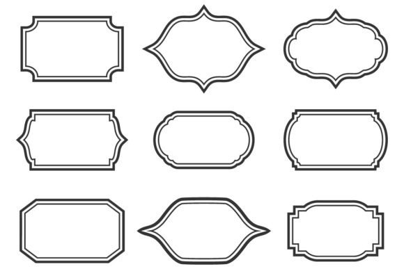 Download Vector Vintage Empty Frame Labels - Vector Collection