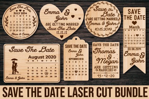 Download Save the Date Wood Laser Cut - Save the date Collection