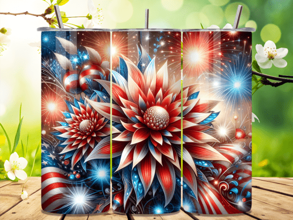 Download Independence Day Floral Glare Tumbler - Glare Collection