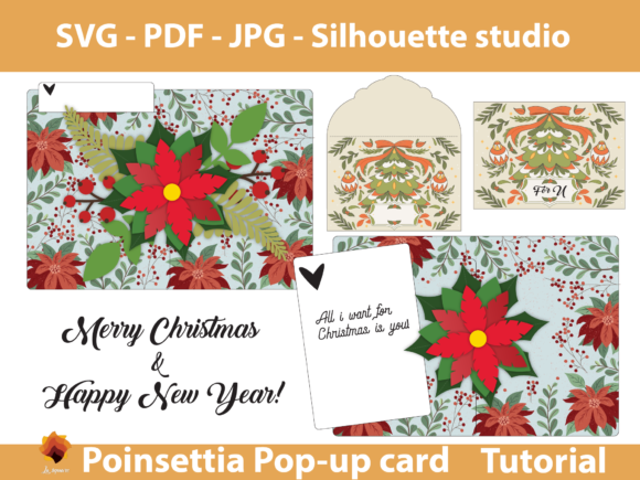 Download Poinsettia Pop-up 5x7 Greeting Card - 5x7 greeting card Collection