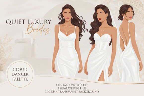 Download Quiet Luxury Brides, 1 Vector + 3 PNG - Vector Collection